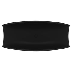 Alfi Black Matte 71  Solid Surface Resin Free Standing Hammock Style Bathtub - AB9992BM