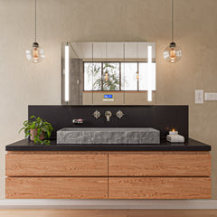 Alfi 39  Solid Concrete Gray Matte Trough Sink for the Bathroom - ABCO39TR