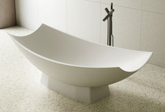 Alfi White Matte 71" Solid Surface Resin Free Standing Hammock Style Bathtub - White Matte