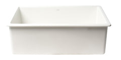 Alfi White 30  x 18  Fireclay Undermount / Drop In Kitchen Sink w Grid - ABF3018UD-W
