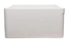 Alfi 33  White Smooth Apron Single Bowl Fireclay Farm Sink - AB533-W