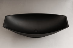 Alfi Black Matte 71  Solid Surface Resin Free Standing Hammock Style Bathtub - AB9991BM