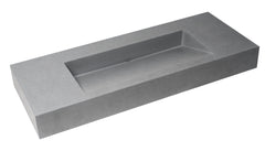 Alfi 48  Solid Concrete Rectangular Countertop Sink - ABCO48R