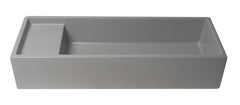 Alfi 39  Grey Matte Above Mount Fireclay Bathroom Trough Sink - AB39TRGM