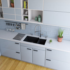 Alfi 34  Double Bowl Undermount Granite Composite Kitchen Sink - AB3319UM