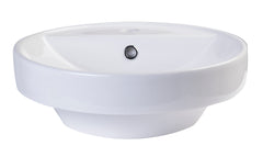 EAGO 18  ROUND CERAMIC ABOVE MOUNT BATHROOM BASIN VESSEL SINK - BA141