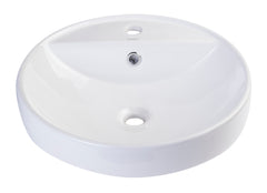 EAGO 18  ROUND CERAMIC ABOVE MOUNT BATHROOM BASIN VESSEL SINK - BA141