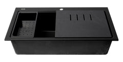 Alfi 33  Granite Composite Workstation Step Rim Single Bowl Drop In Sink with Accessories - AB3418SBDI