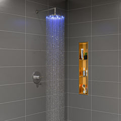 Alfi 12" Round Multi Color LED Rain Shower Head - Brushed Nickel