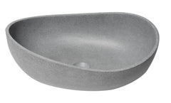 Alfi 23  Solid Concrete Wavy Oval Above Mount Vessel Sink - ABCO23O