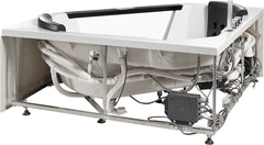EAGO 5 ft Clear Corner Acrylic Whirlpool Bathtub for Two - AM156ETL