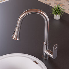 Alfi Gooseneck Pull Down Kitchen Faucet - ABKF3480