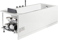 EAGO 6 ft Acrylic White Rectangular Whirlpool Bathtub w Fixtures - AM154ETL-R6