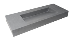 Alfi 48  Solid Concrete Rectangular Countertop Sink - ABCO48R