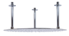 Alfi 20  Round Brushed Solid Ultra Thin Rain Shower Head - RAIN20R