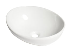 Alfi White 16  Egg Shape Above Mount Ceramic Sink - ABC913
