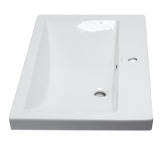 EAGO White Ceramic 32 x19  Rectangular Drop In Sink - BH001