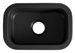 Alfi Black Matte Small 13"x19" Rectangle Fireclay Undermount or Drop In Prep Sink w Grid included - ABF1319UD-BM