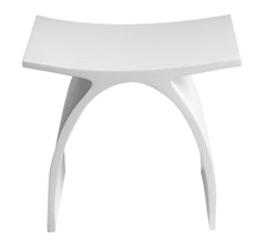 Alfi Arched White Matte Solid Surface Resin Bathroom / Shower Stool - ABST77