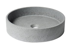 Alfi 17  Round Solid Concrete Gray Matte Above Mount Bathroom Sink - ABCO17R