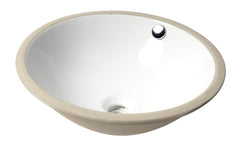 Alfi White 17  Round Undermount Ceramic Sink - ABC601