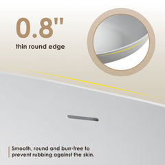 Altair Vespa 63" x 39" Solid Surface Soaking Bathtub with Integrated Overflow - 53263-BAT