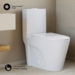 Swiss Madison St. Tropez One-Piece Elongated Toilet Vortex™ Dual-Flush 1.1/1.6 gpf - SM-1T254