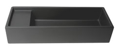 Alfi 39  Black Matte Above Mount Fireclay Bathroom Trough Sink - AB39TRBM