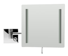 Alfi Wall Mount Square 8  5x Magnifying Cosmetic Mirror with Light - ABM8WLED