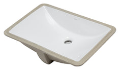 EAGO White Ceramic 22 x15  Undermount Rectangular Bathroom Sink - BC227