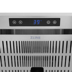 ZLINE Autograph Edition 24 in. Touchstone 168 Can Outdoor-Rated Dual Refrigerator Drawer with Black Stainless Steel Doors - RDSOZ-BS-24-K