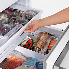 ZLINE Autograph Edition 30 in. 16.1 cu. ft. Panel Ready Built-In Bottom Freezer Refrigerator with Water Dispenser and Ice Maker  - RBIV