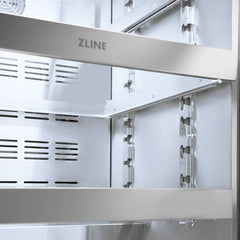 ZLINE Autograph Edition 24 in. Touchstone 151-Can Beverage Fridge with Black Stainless Steel Glass Door - RBSOZ-BS-24-K