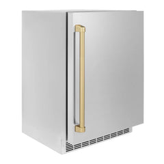 ZLINE Autograph Edition 24 in. Touchstone 151 Can Beverage Fridge With Solid Stainless Steel Door  - RBSOZ-ST-24