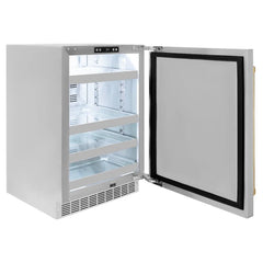 ZLINE Autograph Edition 24 in. Touchstone 151 Can Beverage Fridge With Solid Stainless Steel Door  - RBSOZ-ST-24