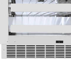 ZLINE Autograph Edition 24 in. Touchstone Dual Zone 44 Bottle Wine Cooler with Stainless Steel Glass Door and Polished Nickel Helix Handle - RWDOZ-GS-24-KPN - The Home Selection