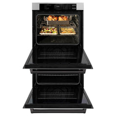 ZLINE Autograph Edition 30 in. Professional True Convection Double Wall Oven with Air Fry and Self Clean in Stainless Steel with Matte Black Handles - WADZ-30-MB - The Home Selection
