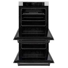 ZLINE Autograph Edition 30 in. Professional True Convection Double Wall Oven with Air Fry and Self Clean in Stainless Steel with Matte Black Handles - WADZ-30-MB - The Home Selection