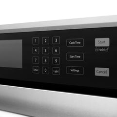 ZLINE 30 in. Autograph Edition Professional True Convection Single Wall Oven with Air Fry and Self Clean in Stainless Steel with Polished Gold Handle - WASZ-30-G