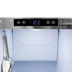 ZLINE Autograph Edition 15 in. Touchstone Clear Cube Ice Maker with Drain Pump and Black Stainless Steel Door - ICCDZ-BS-15-K