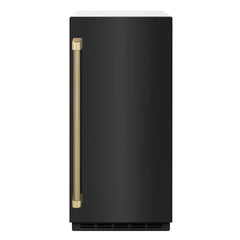 ZLINE Autograph Edition 15 in. Touchstone Gourmet Ice Maker with Drain Pump and Black Stainless Steel Door - IGMDZ-BS-15-K