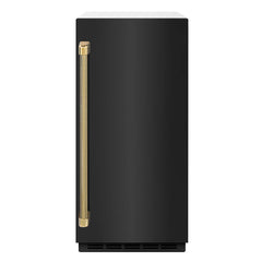 ZLINE Autograph Edition 15 in. Touchstone Gourmet Ice Maker with Drain Pump and Black Stainless Steel Door - IGMDZ-BS-15-K
