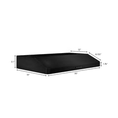 ZLINE 30 in. 400 CFM Ducted Under Cabinet Range Hood in Black Stainless Steel - BS617-30