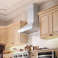 ZLINE 30 in. Wooden Wall Mount Range Hood in Smooth Bright White Finish - KBWW-30 - The Home Selection