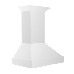 ZLINE 30 in. Wooden Wall Mount Range Hood in Smooth Bright White Finish - KBWW-30 - The Home Selection