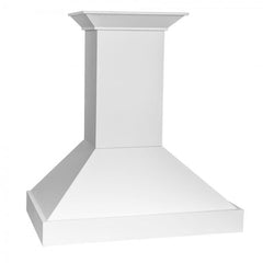 ZLINE 36 in. Wooden Wall Mount Range Hood in Smooth Bright White Finish - KBWW-36 - The Home Selection