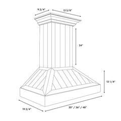 ZLINE 30 in. Wooden Wall Mount Range Hood in Shiplap Bright White Finish - KPWW-30 - The Home Selection