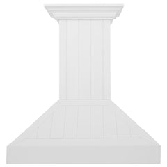 ZLINE 30 in. Wooden Wall Mount Range Hood in Shiplap Bright White Finish - KPWW-30 - The Home Selection