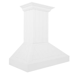 ZLINE 36 in. Wooden Wall Mount Range Hood in Shiplap Bright White Finish - KPWW-36 - The Home Selection