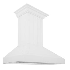 ZLINE 36 in. Wooden Wall Mount Range Hood in Shiplap Bright White Finish - KPWW-36 - The Home Selection